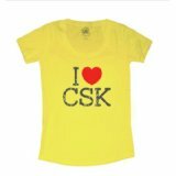 CSK I Love CSK T-Shirt, Ladies (Yellow)