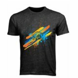 CSK Logo Color Splash T-Shirt, Men's (Charcoal Melange)