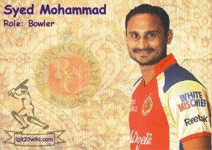Syed Mohammad - Royal Challengers Bangalore IPL 2013 Player