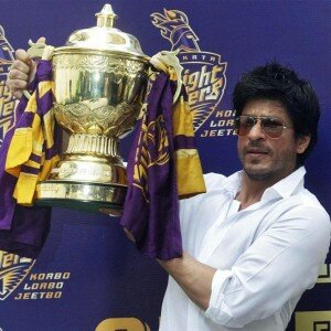 Shah Rukh Khan KKR Team Owner With IPL 2012 Trophy