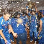 Mumbai team celebration after IPL 2013 Final Win