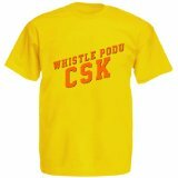 CSK Whistle Podu T-Shirt, Men's Extra Large, CSKCRM02_XL (Yellow)