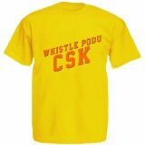 CSK Whistle Podu T-Shirt, Men's Extra Large, CSKM03_XL (Yellow)