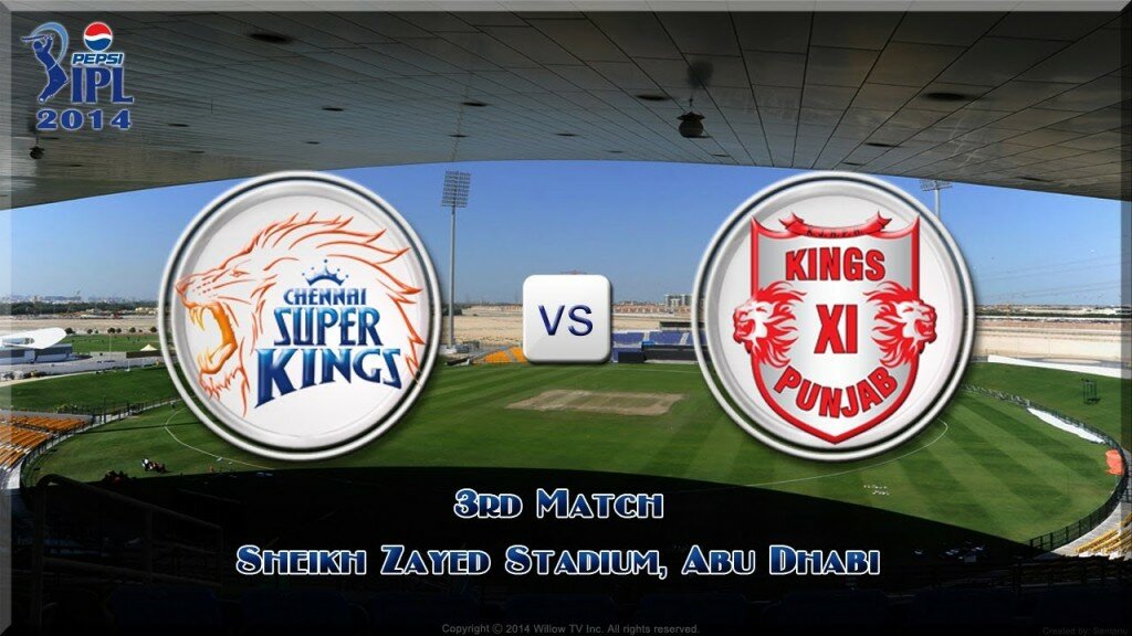 CSK vs KXIP IPL 2014 - Match 3 Live
